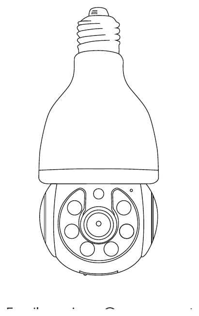 WiFi電球カメラの外観線画