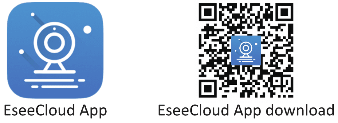 EseeCloud 앱 아이콘 및 다운로드 QR 코드