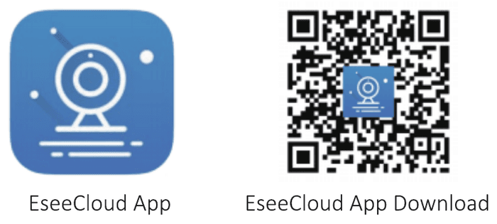 סמל אפליקציית EseeCloud וקוד QR להורדה