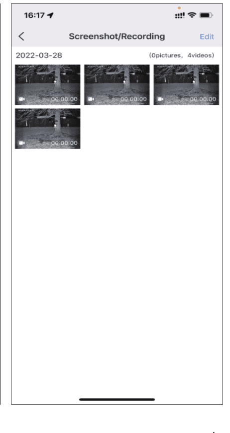 Album for skjermbilder/opptak i appen