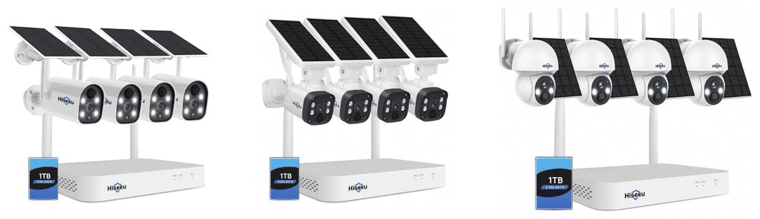 Varianter av det trådløse batteridrevne CCTV-settet med WiFi-NVR