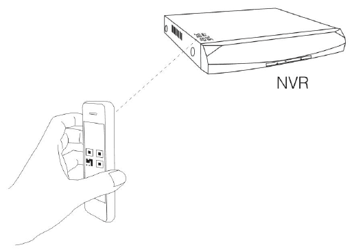 Darstellung des Scannens des auf dem NVR angezeigten Cloud-ID-QR-Codes