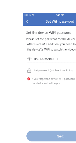 صفحه تعیین رمز عبور WiFi برای WiFi خود دستگاه