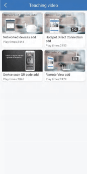Seznam instruktážních videí včetně přidání zařízení naskenováním QR kódu