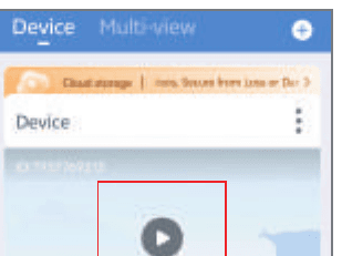 Device list with the new camera live view