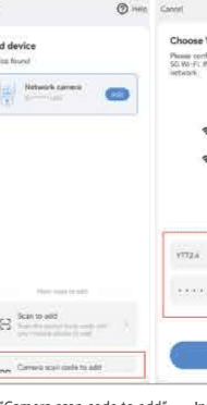 Tippen Sie auf Kamera per Code-Scan hinzufügen